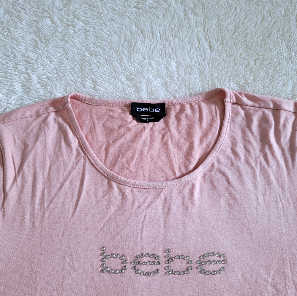 bebe Misty Rose🌹 Colored Top with Cutout✂️ Sleeve Detail - NWT - Picture 3 of 14